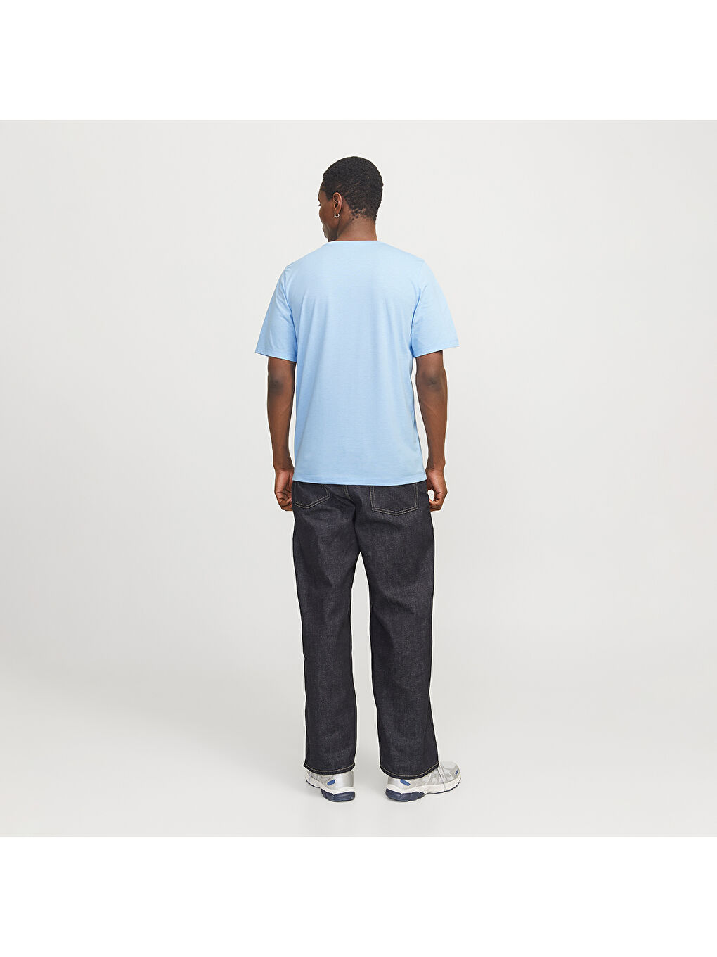 Logo O Neck 2 Col Erkek Mavi Yuvarlak Yaka Spor Tişört-2