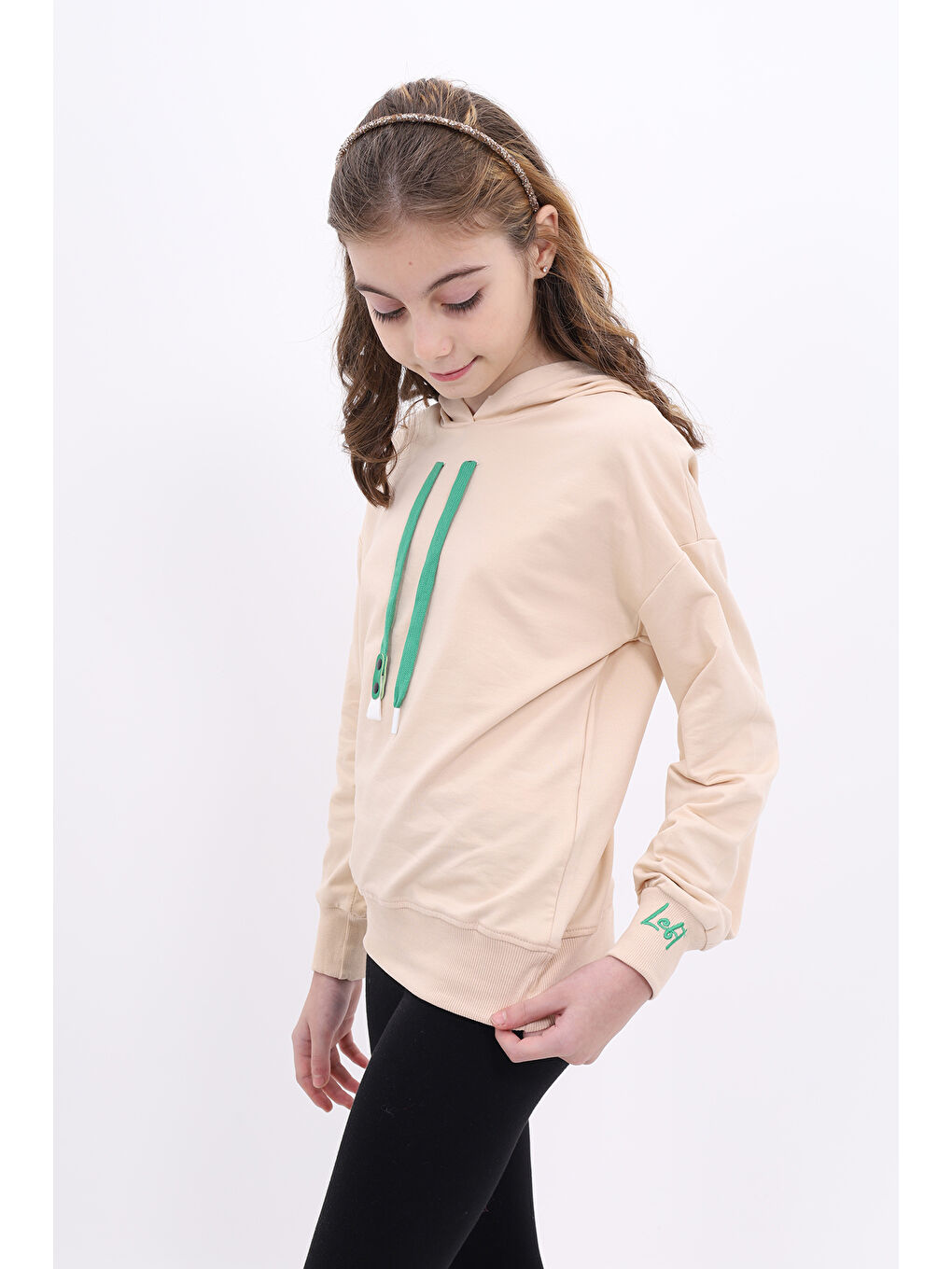 Toontoykids Bej Kız Çocuk Nakışlı Sweatshirt - 1