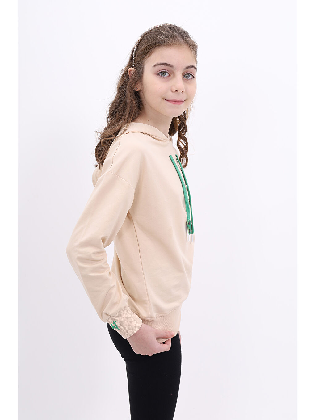 Toontoykids Bej Kız Çocuk Nakışlı Sweatshirt - 2