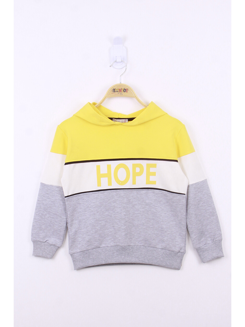 Sarı Kız Çocuk Hope Baskılı Garnili Sweatshirt