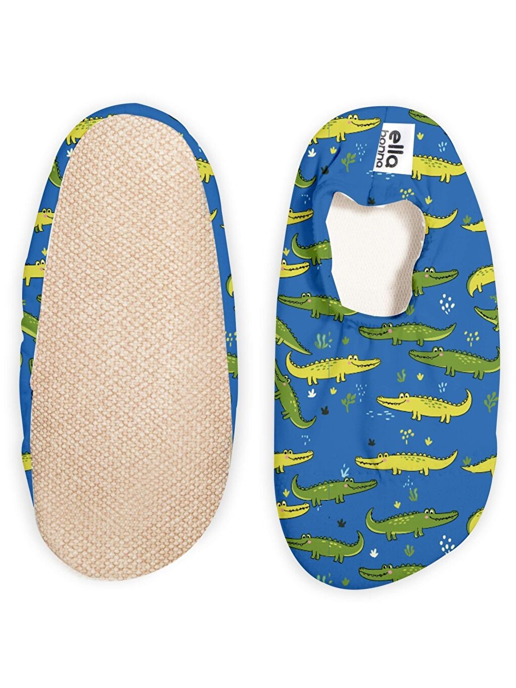 Yeşil Kaydırmaz Taban, Unisex Bebek, Çocuk Deniz Ayakkabısı, Havuz Patiği, Dinozor-1