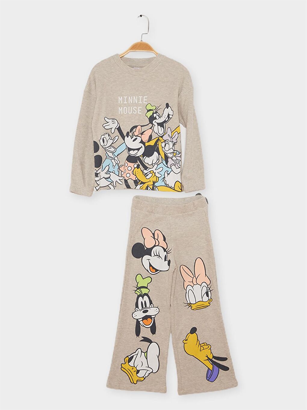 Gri Minnie Mouse Lisanslı Çocuk 2'li Takım 21239