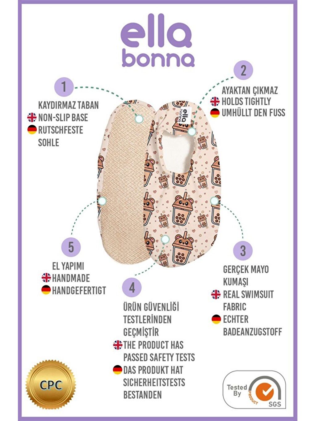 Pembe Kaydırmaz Taban, Unisex Bebek, Çocuk Deniz Ayakkabısı, Havuz Patiği, Dinozor-2