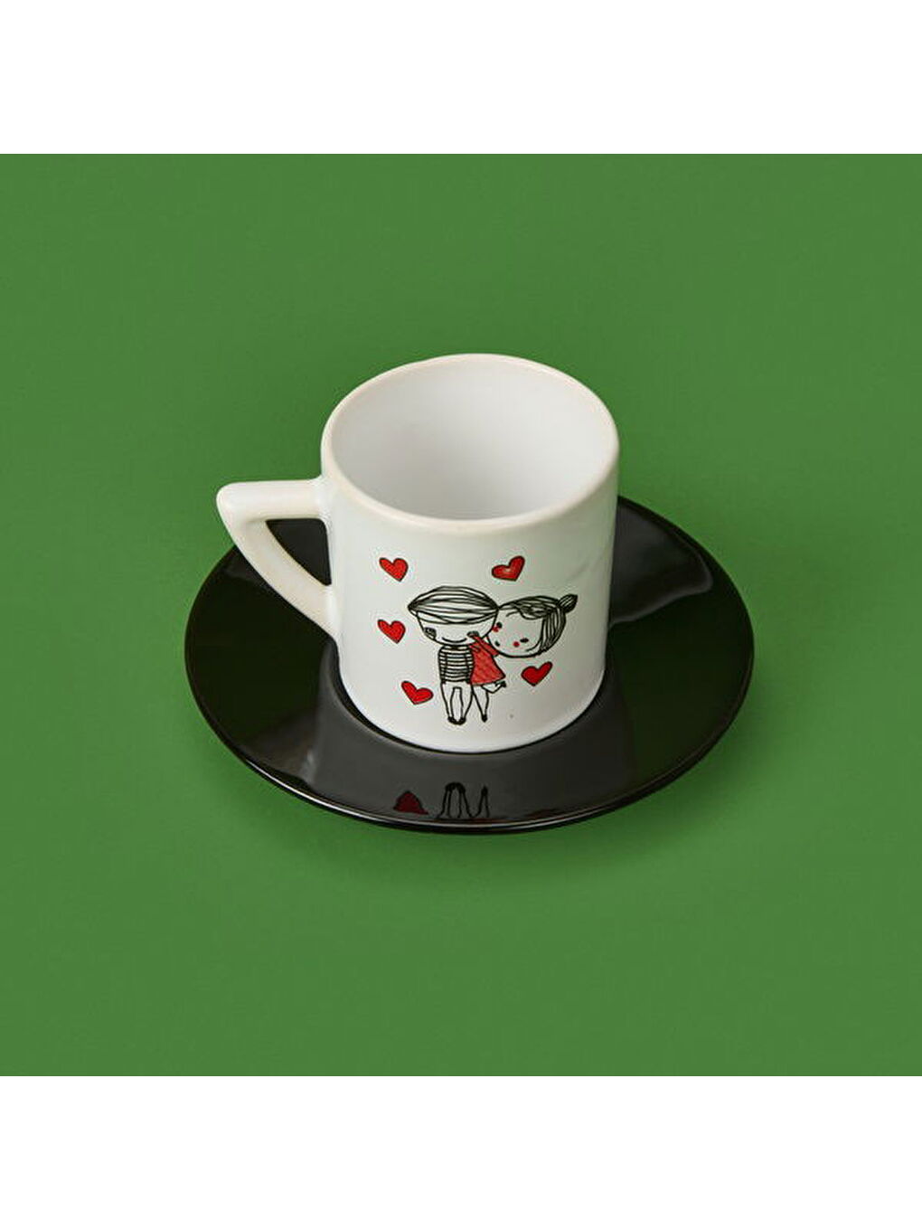 Karışık LMB-I01 Sevgi Temalı 2'li Fincan Takımı - Renkli - 90 ml-2