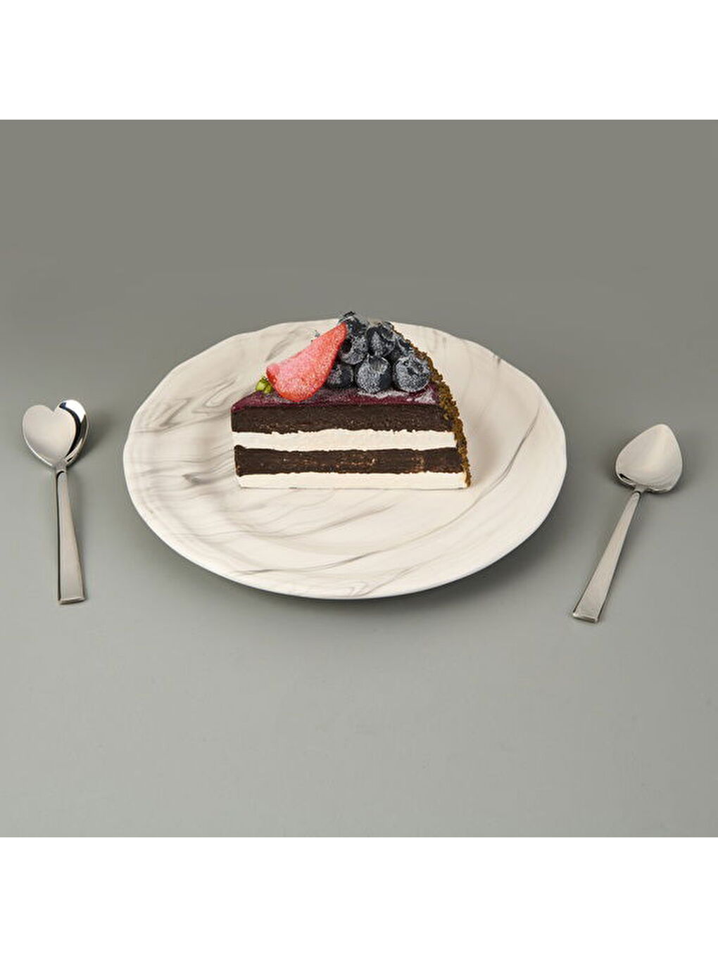 Can Canan 12'li Kahve Kaşığı - Gri - 12,8 cm-2