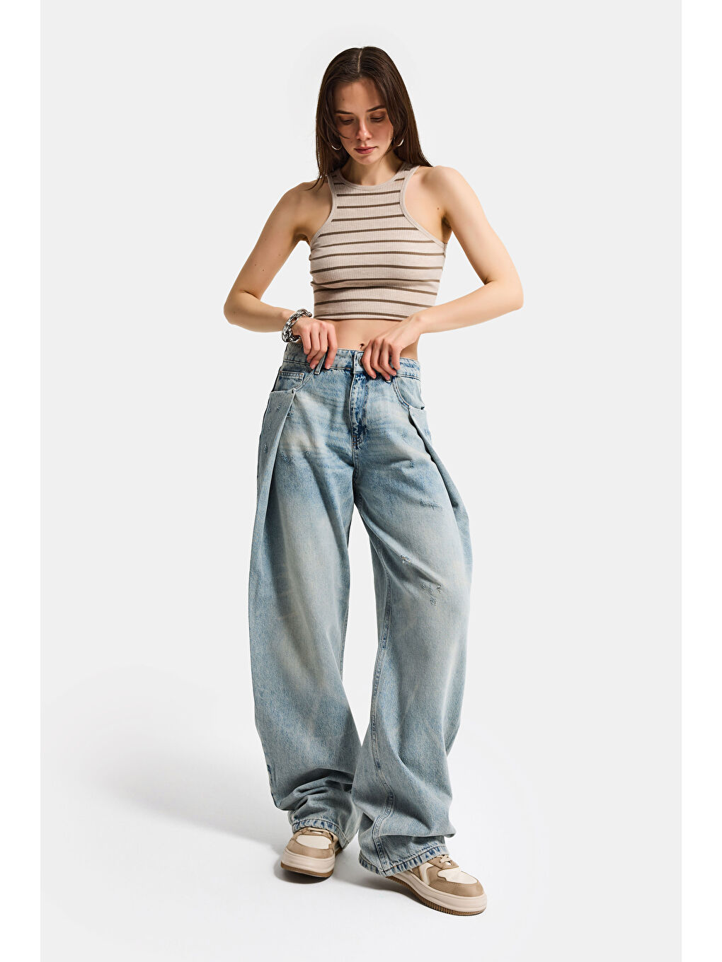 Mavi Kadın T.Kot Rengi 12s6-65 Loose Fit Bol Kesim Özel Tasarım Denim Jean