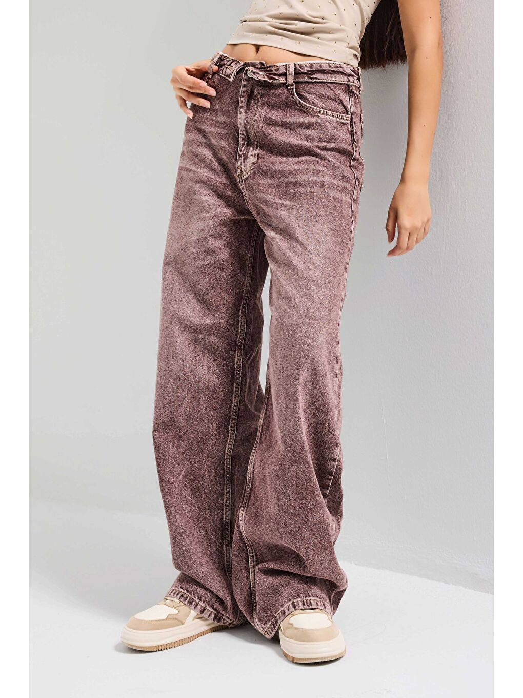 Mavi Kadın Koyu Jean 4s6-157 Straight Fit Kemer Detaylı Özel Tasarım Denim Jean-4