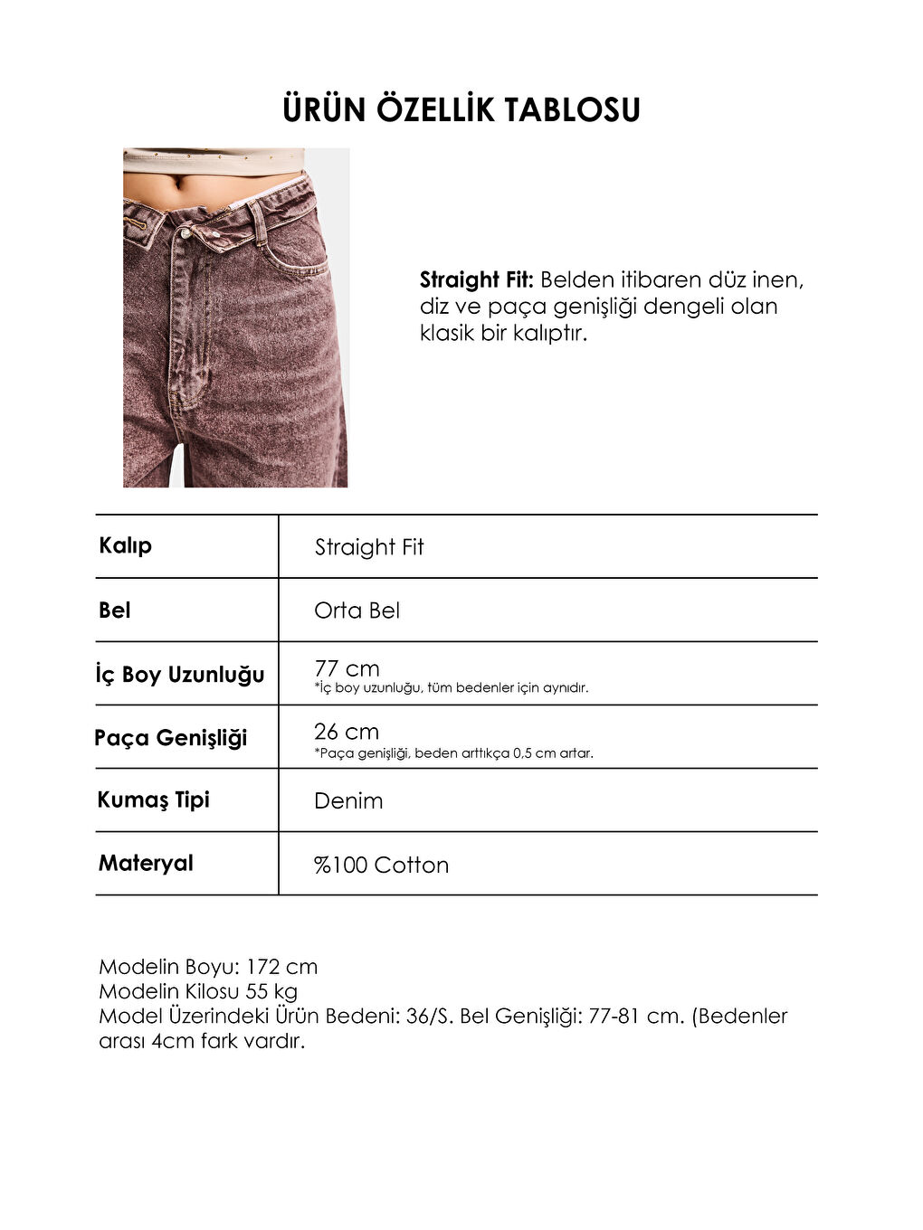 Mavi Kadın Koyu Jean 4s6-157 Straight Fit Kemer Detaylı Özel Tasarım Denim Jean-5