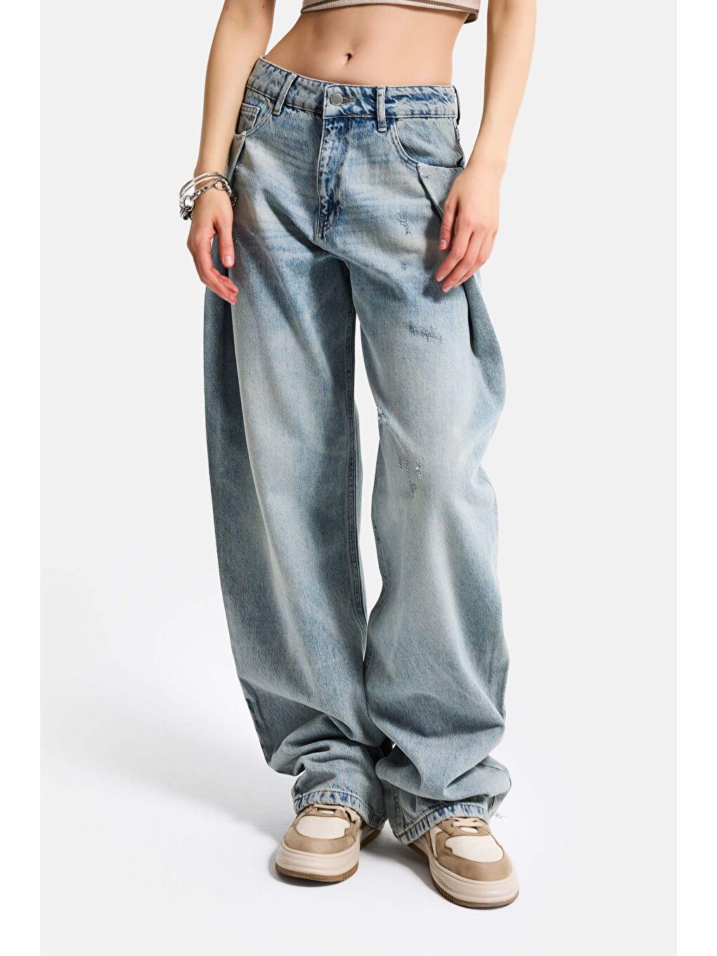 Mavi Kadın T.Kot Rengi 12s6-65 Loose Fit Bol Kesim Özel Tasarım Denim Jean-1