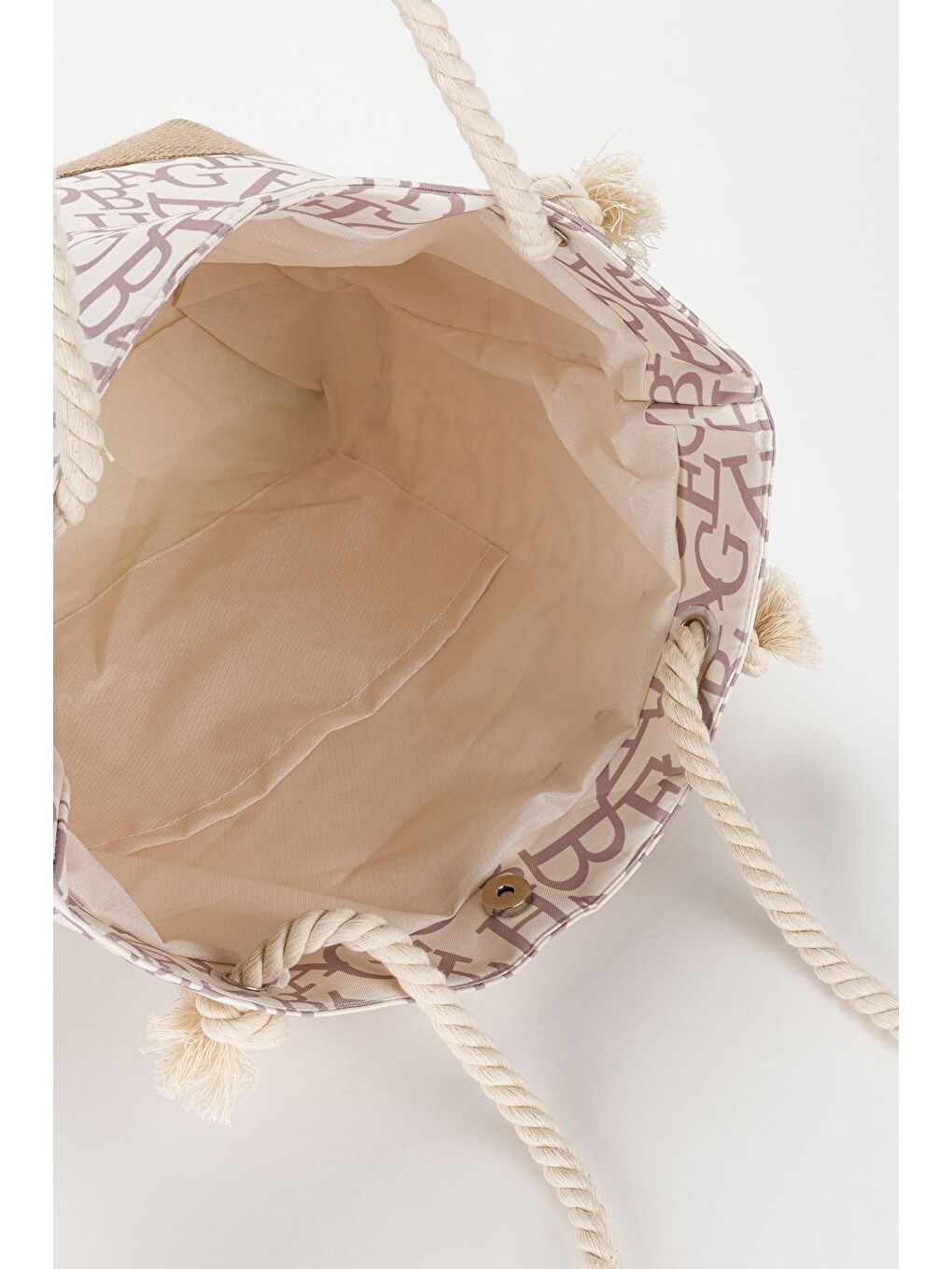 Bej Kadın Plaj Çantası-4