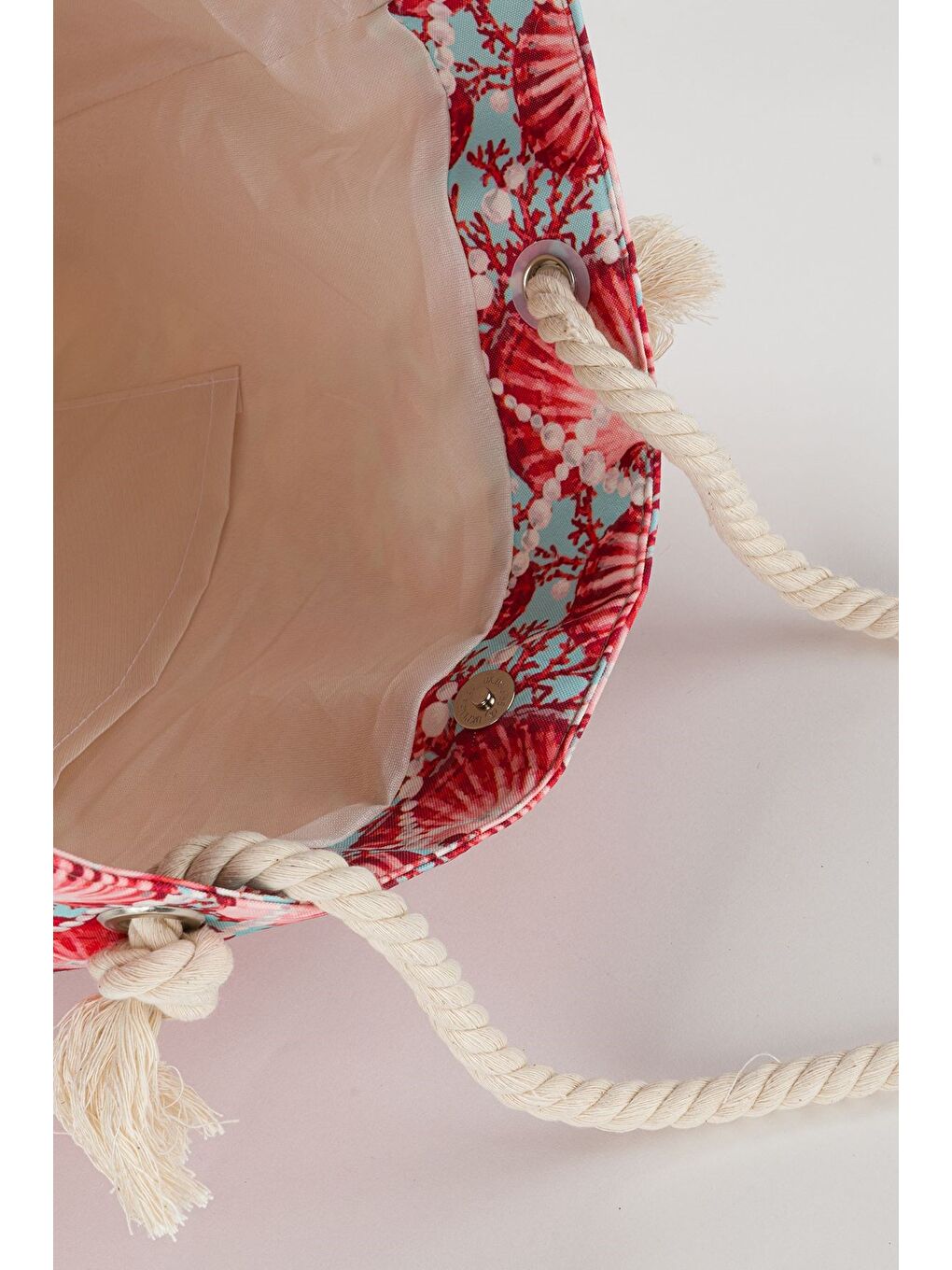 Pembe Kadın Plaj Çantası-6