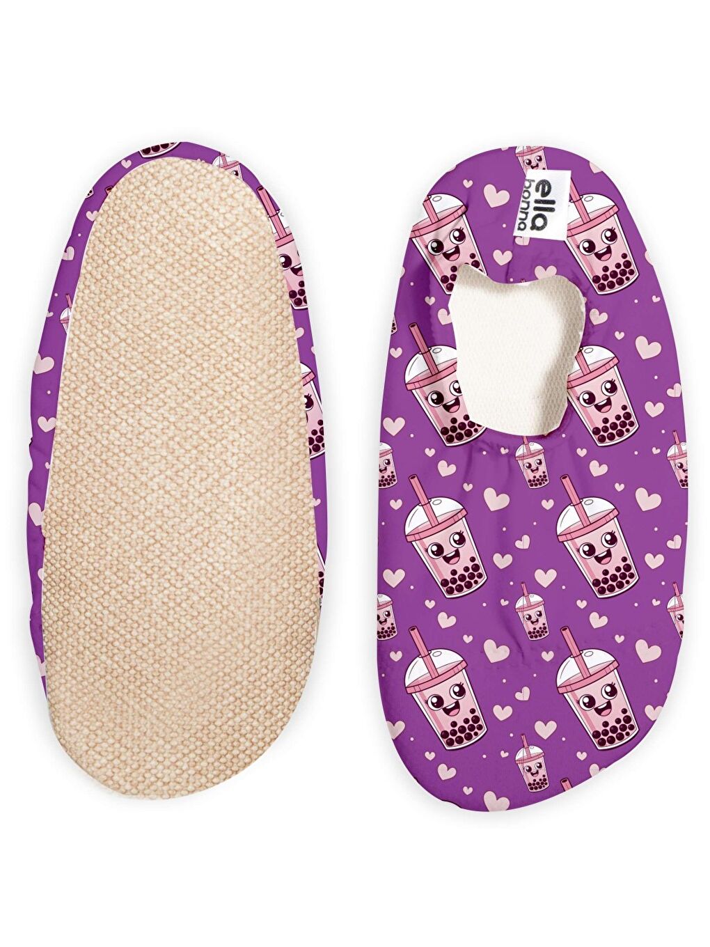 Mor Kaydırmaz Taban, Unisex Bebek, Çocuk Deniz Ayakkabısı, Havuz Patiği, Dinozor-1