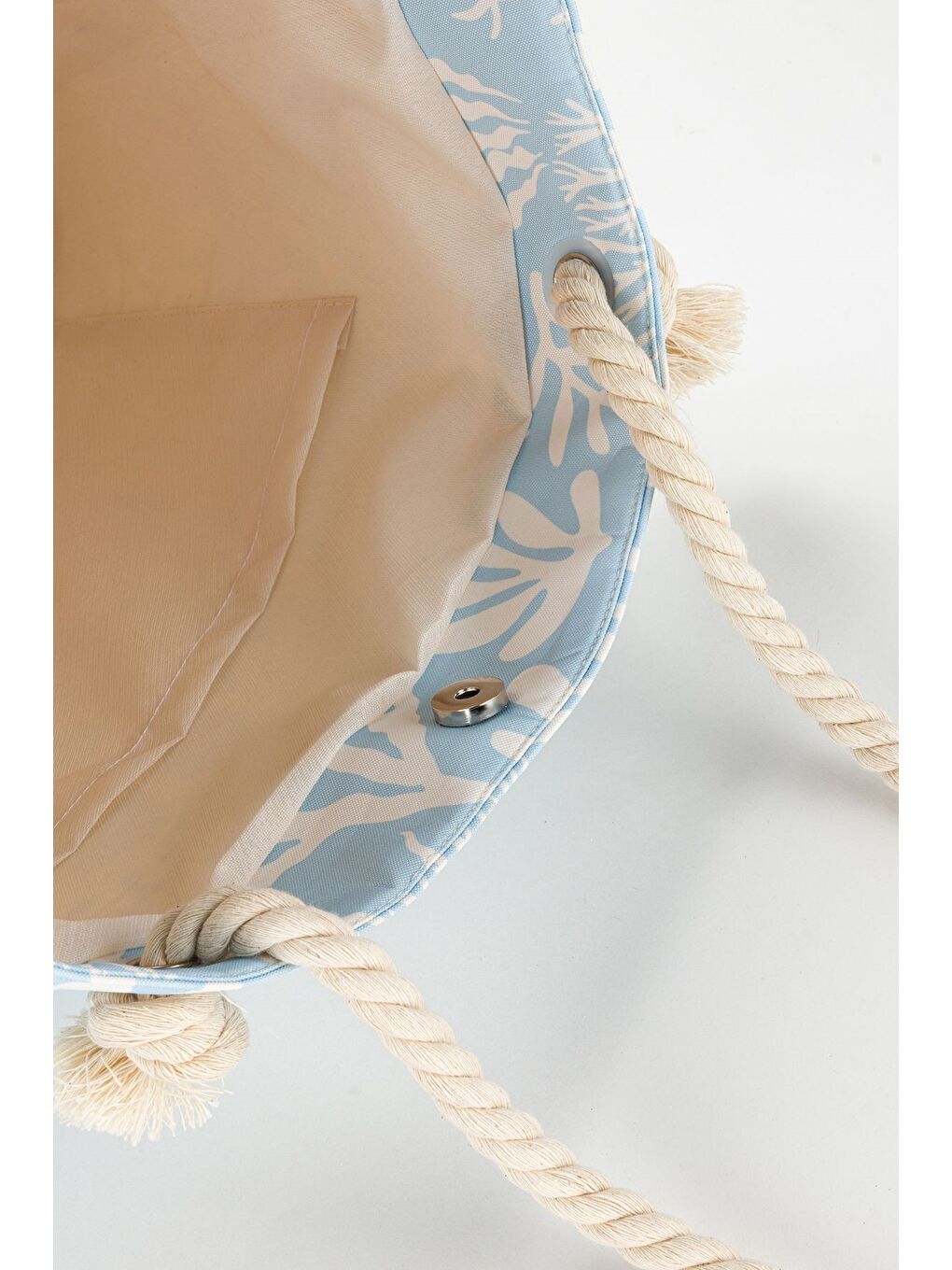 Mavi Kadın Plaj Çantası-5