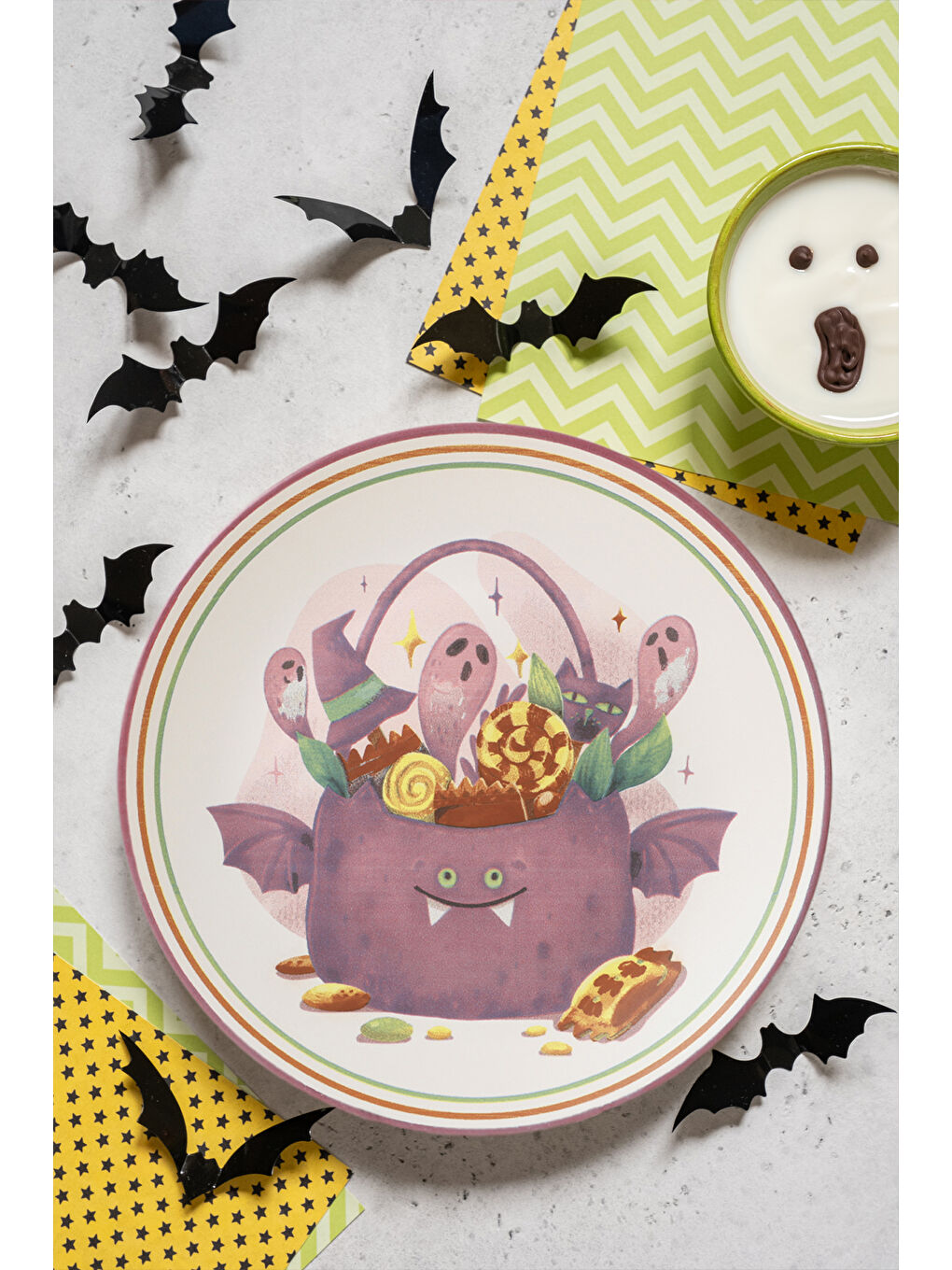 Keramika Karışık Halloween Servis Tabağı 26 Cm