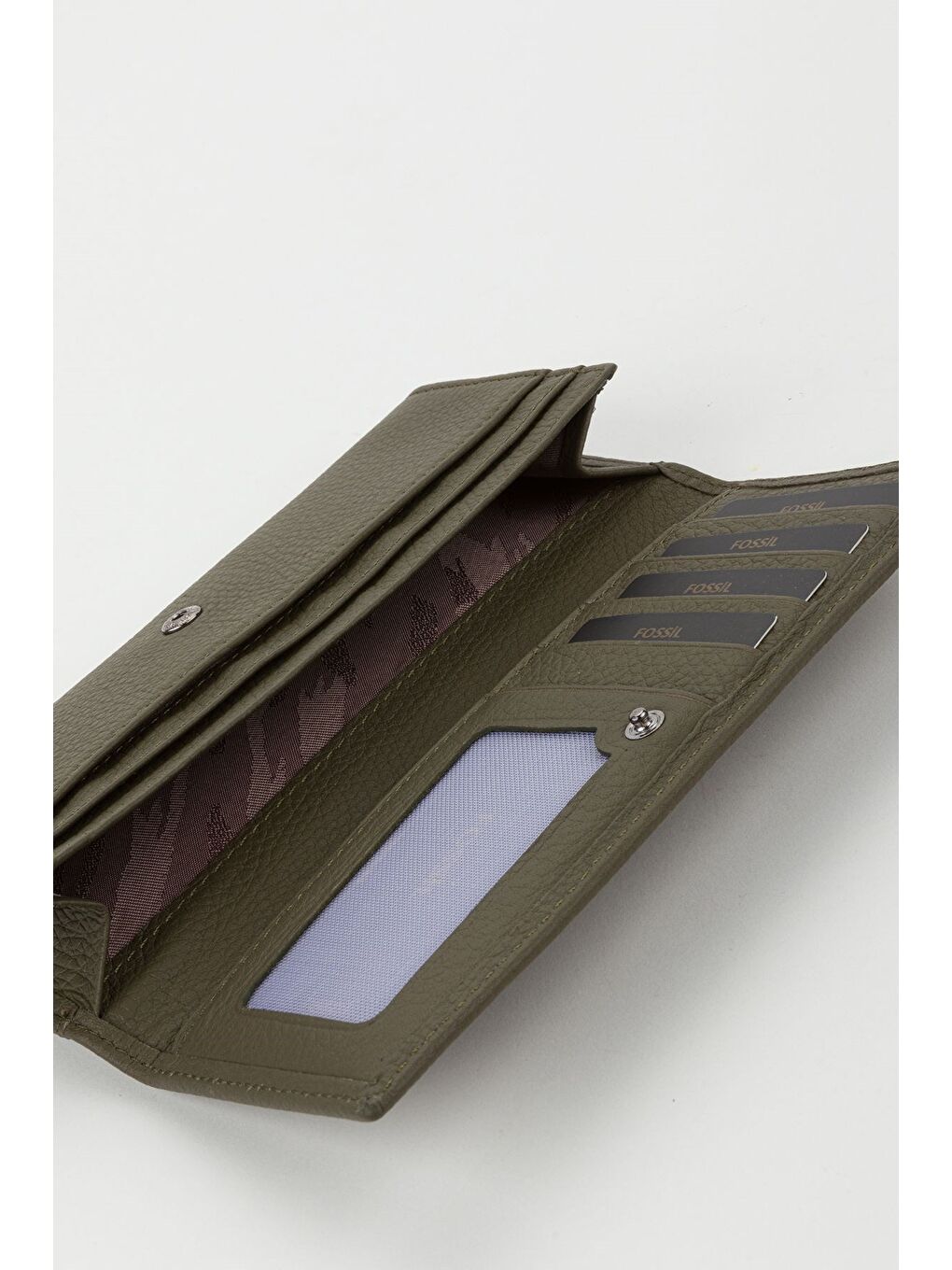 Yeşil Kutulu Hakiki Deri Buz Mavi Büyük Boy Kadın El Portföyü Kartlık Cüzdan-2