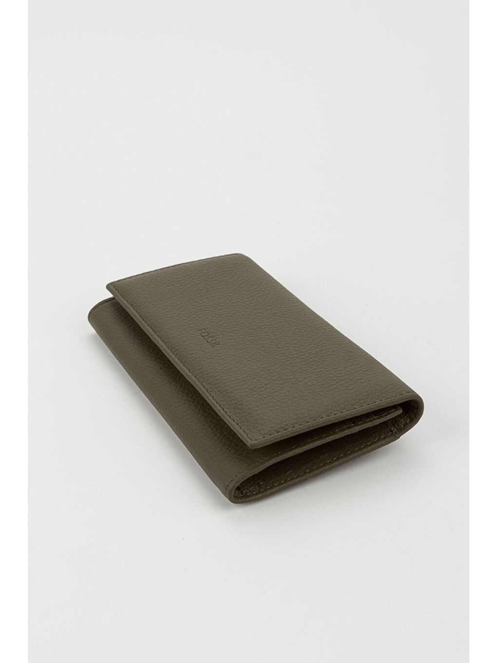 Yeşil Kutulu Hakiki Deri Buz Mavi Büyük Boy Kadın El Portföyü Kartlık Cüzdan-3