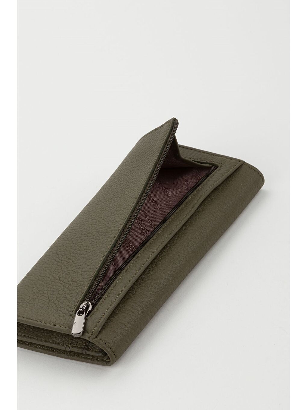 Yeşil Kutulu Hakiki Deri Buz Mavi Büyük Boy Kadın El Portföyü Kartlık Cüzdan-6