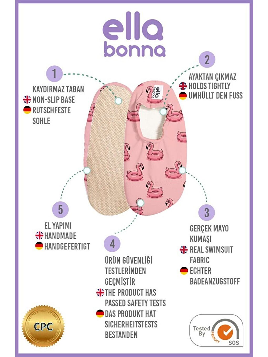 Pembe Kaydırmaz Taban, Unisex Bebek, Çocuk Deniz Ayakkabısı, Havuz Patiği, Dinozor-2