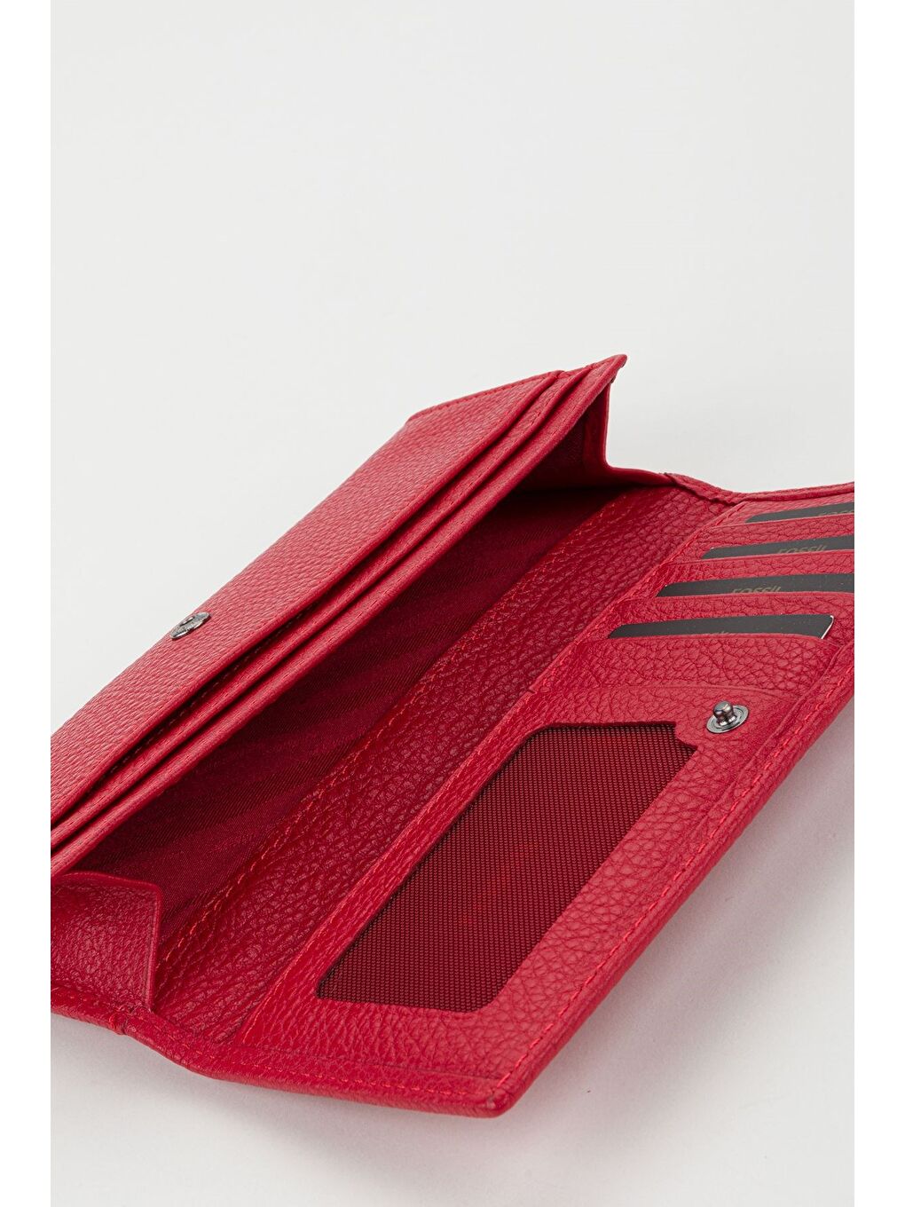 Kırmızı Kutulu Hakiki Deri Buz Mavi Büyük Boy Kadın El Portföyü Kartlık Cüzdan-2