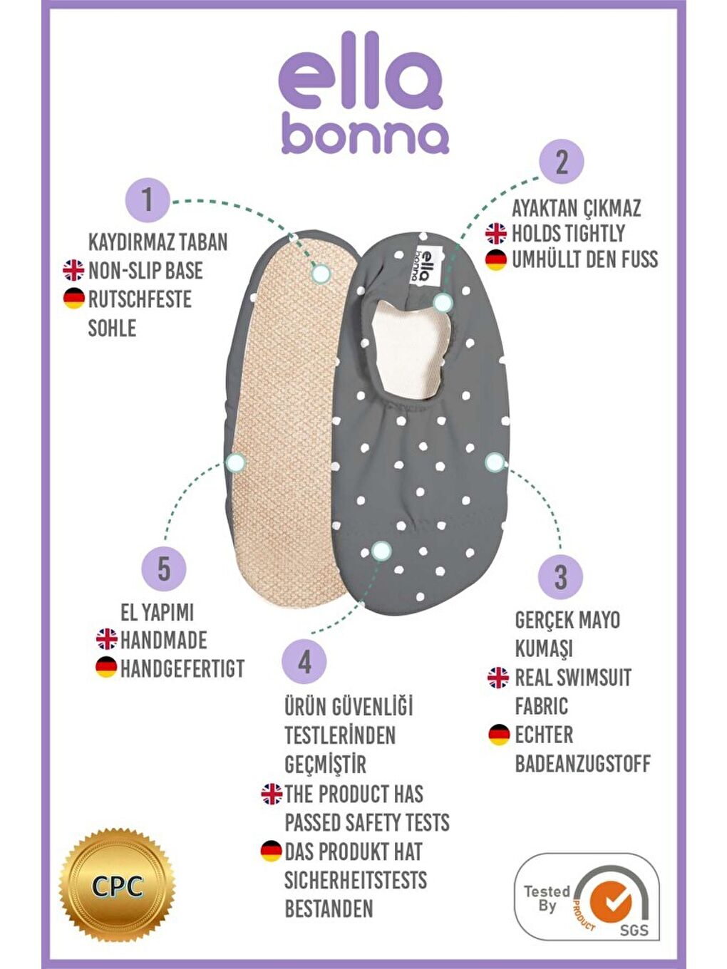 Gri Kaydırmaz Taban, Unisex Bebek, Çocuk Deniz Ayakkabısı, Havuz Patiği, Dinozor-2