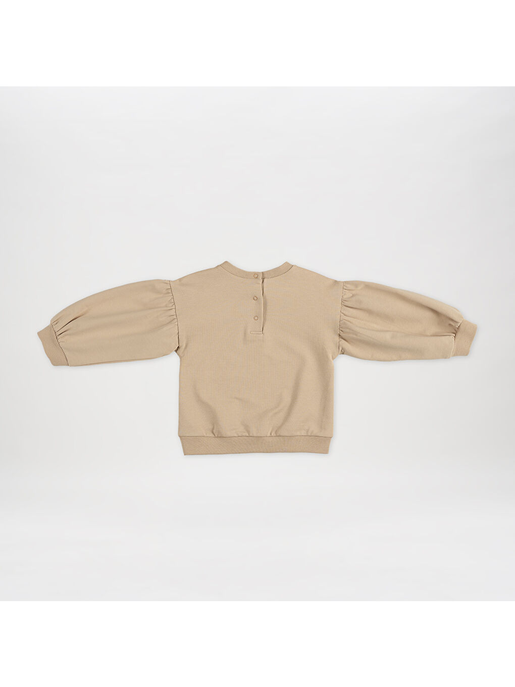 Panço Bej Kız Çocuk  Baskı Detaylı Sweatshirt - 2