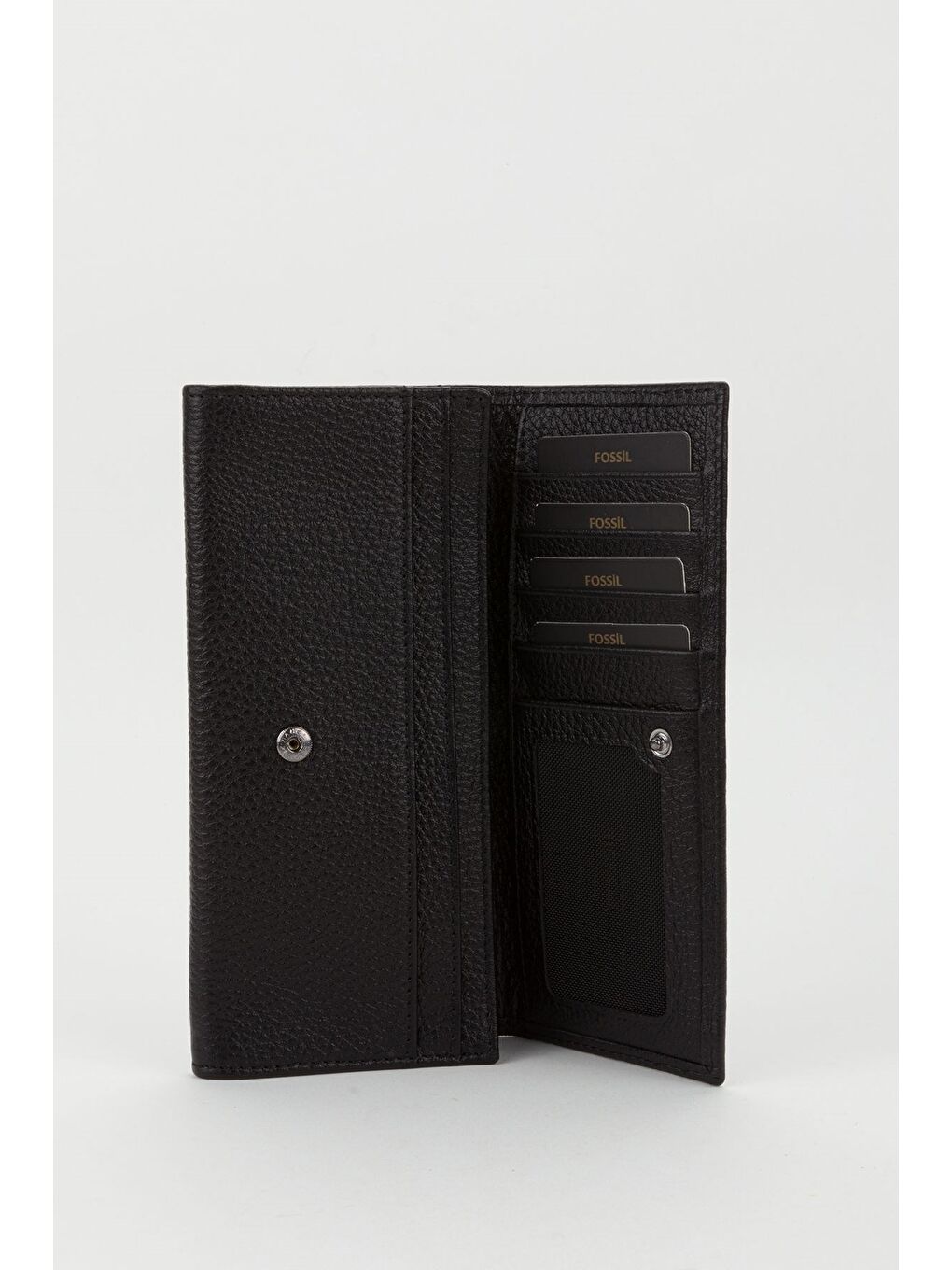 Siyah Kutulu Hakiki Deri Buz Mavi Büyük Boy Kadın El Portföyü Kartlık Cüzdan-1