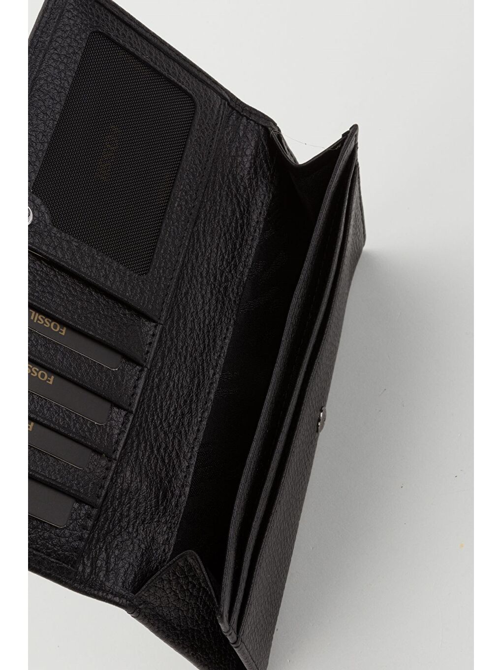 Siyah Kutulu Hakiki Deri Buz Mavi Büyük Boy Kadın El Portföyü Kartlık Cüzdan-2