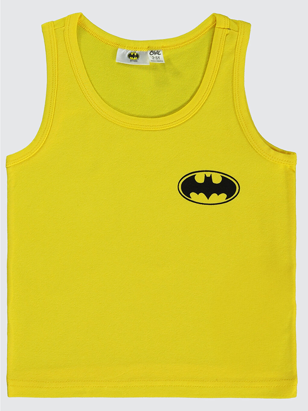 Batman Erkek Çocuk 2'li Atlet Set 2-10 Yaş Sarı-2