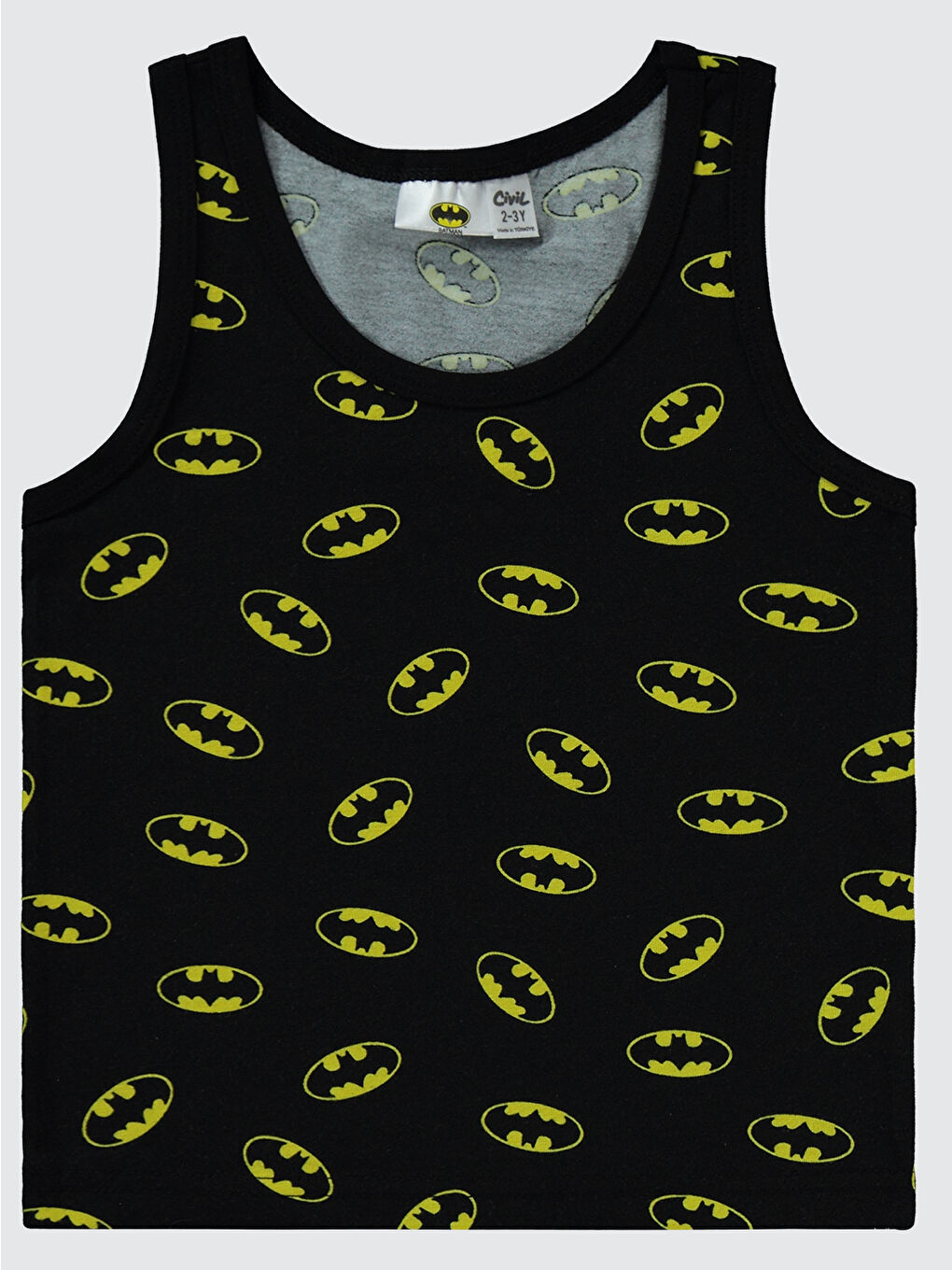 Batman Erkek Çocuk 2'li Atlet Set 2-10 Yaş Sarı-3