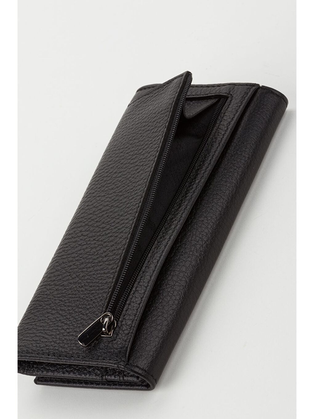 Siyah Kutulu Hakiki Deri Buz Mavi Büyük Boy Kadın El Portföyü Kartlık Cüzdan-6