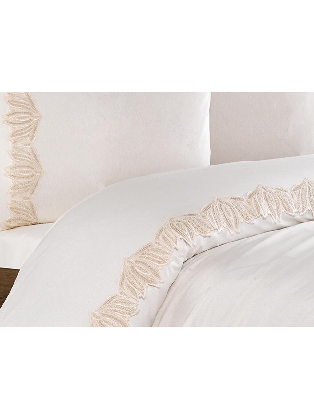 Kahverengi Zuma Nevresim Takımı Krem Cappucino-1