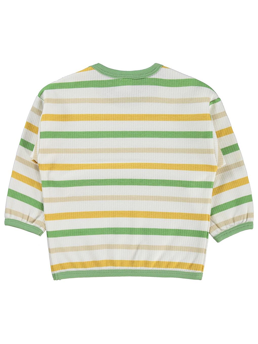 Baby Çizgili 3-18 Ay Sweatshirt - Ekru-1