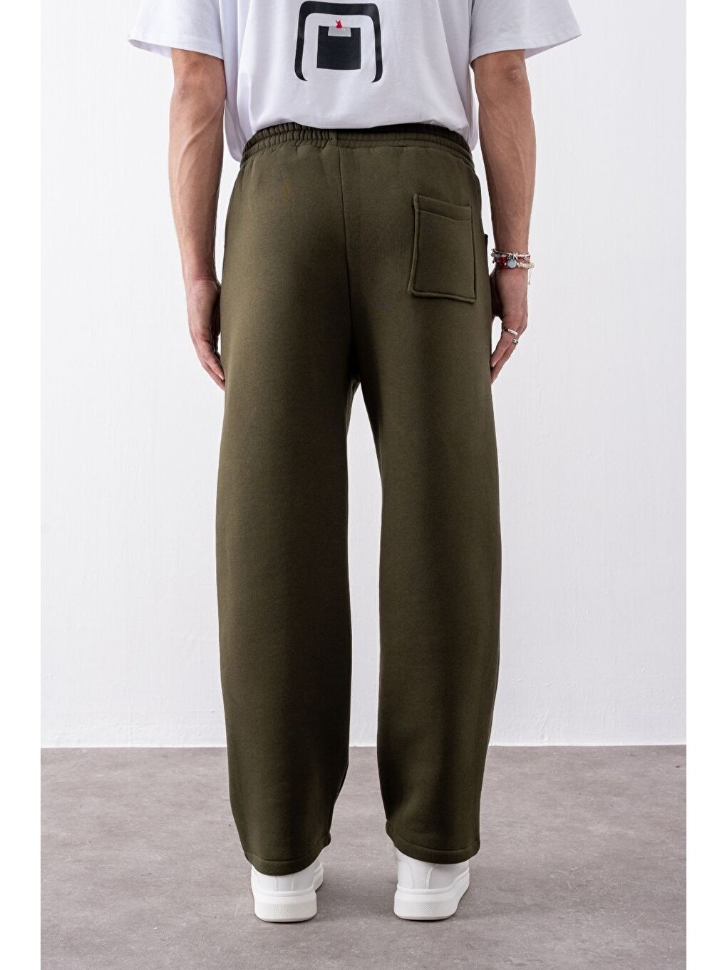 Erkek Baggy Chill Haki Eşofman Altı-2