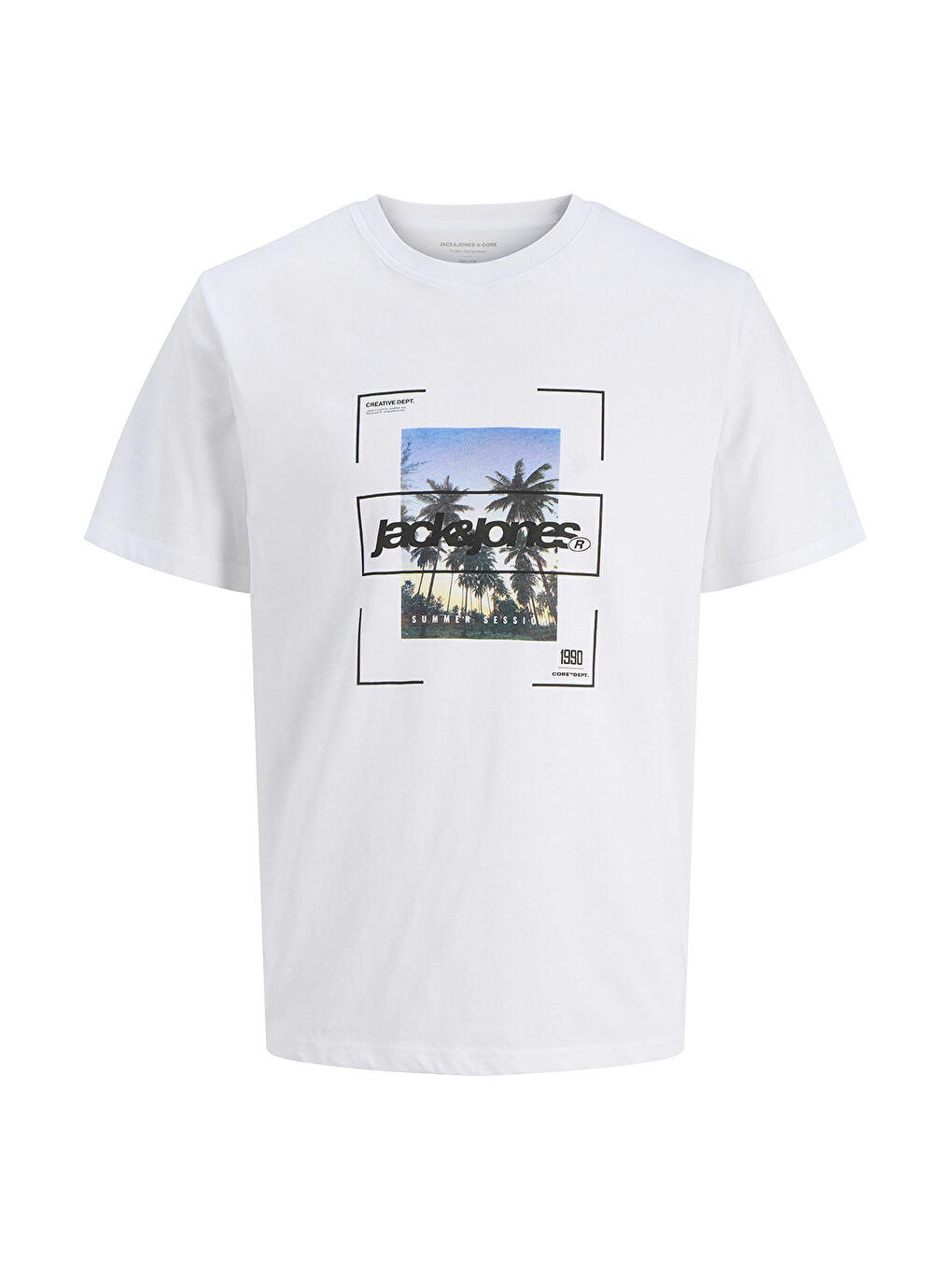 Systematic Crew Neck Erkek Beyaz Yuvarlak Yaka Tişört