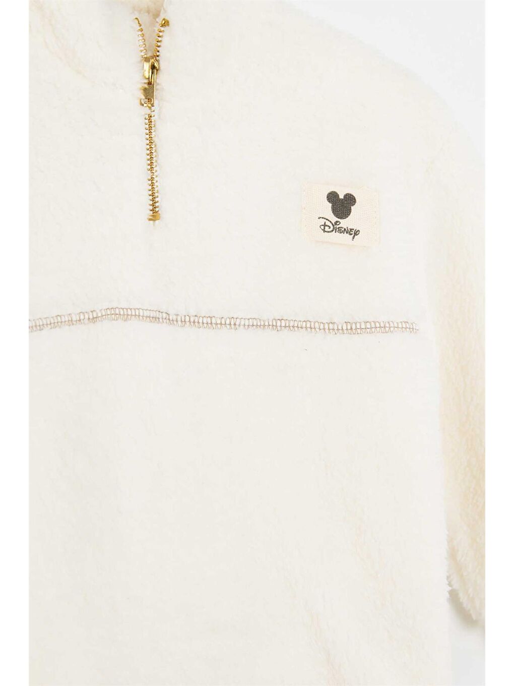 Ekru Mickey Mouse Lisanslı Erkek Bebek Sweatshirt 21150-2