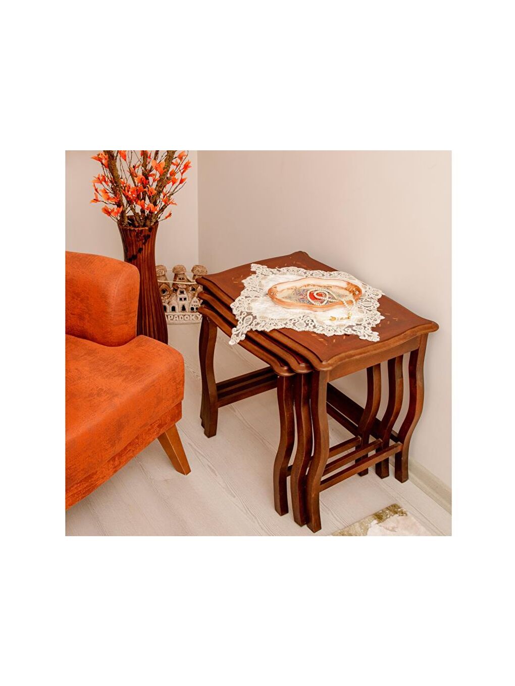 Sarı Candy Kadife Yatak Odası Takımı Gold-6