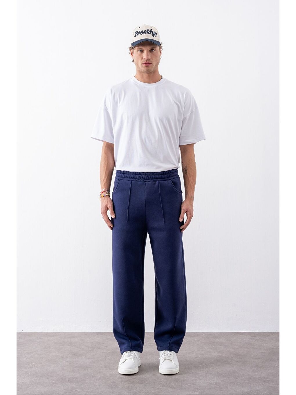 Erkek Baggy Chill Lacivert Eşofman Altı-1