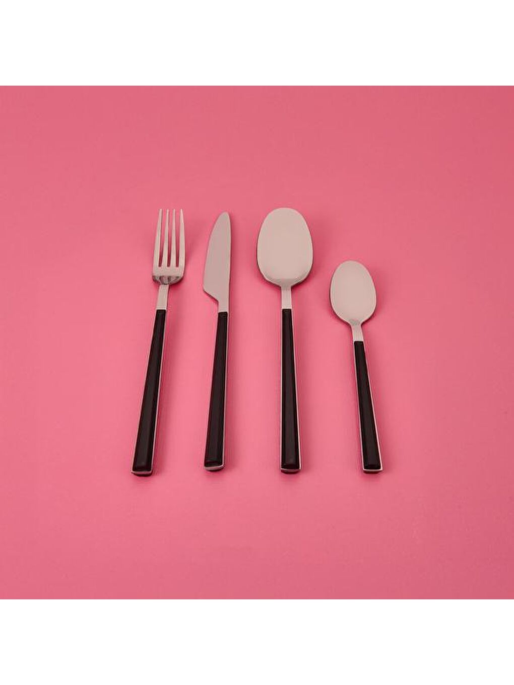 Shadow 24 Parça Çatal Kaşık Bıçak Takımı - Siyah / Gri