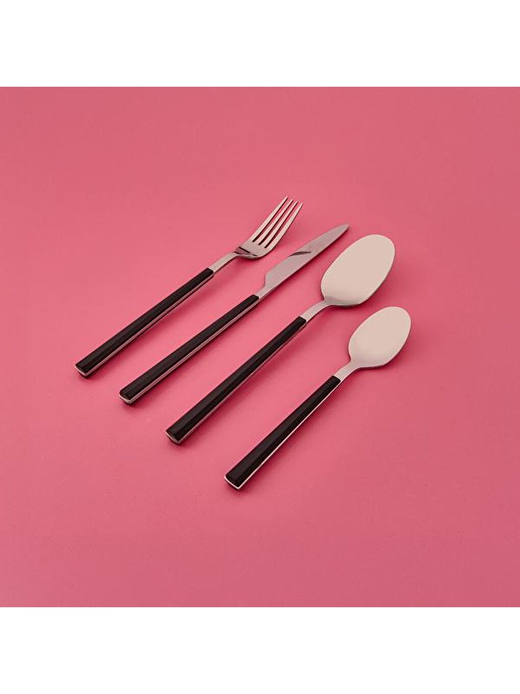 Shadow 24 Parça Çatal Kaşık Bıçak Takımı - Siyah / Gri-1