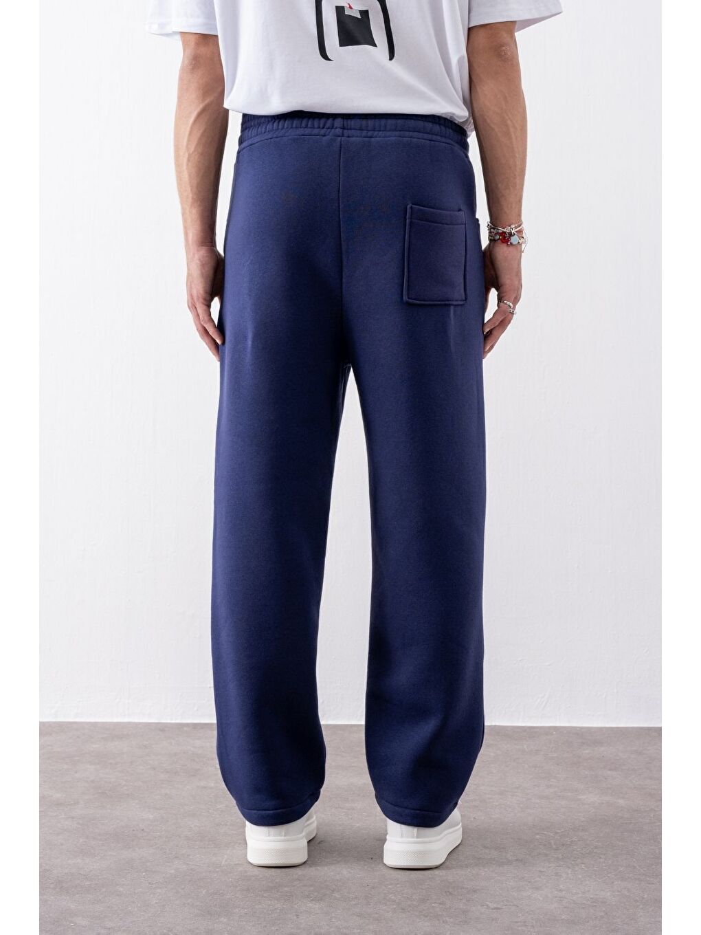 Erkek Baggy Chill Lacivert Eşofman Altı-3