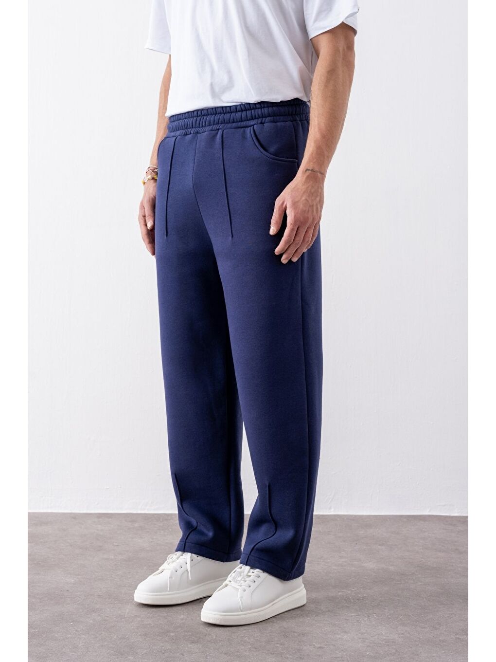 Erkek Baggy Chill Lacivert Eşofman Altı-4