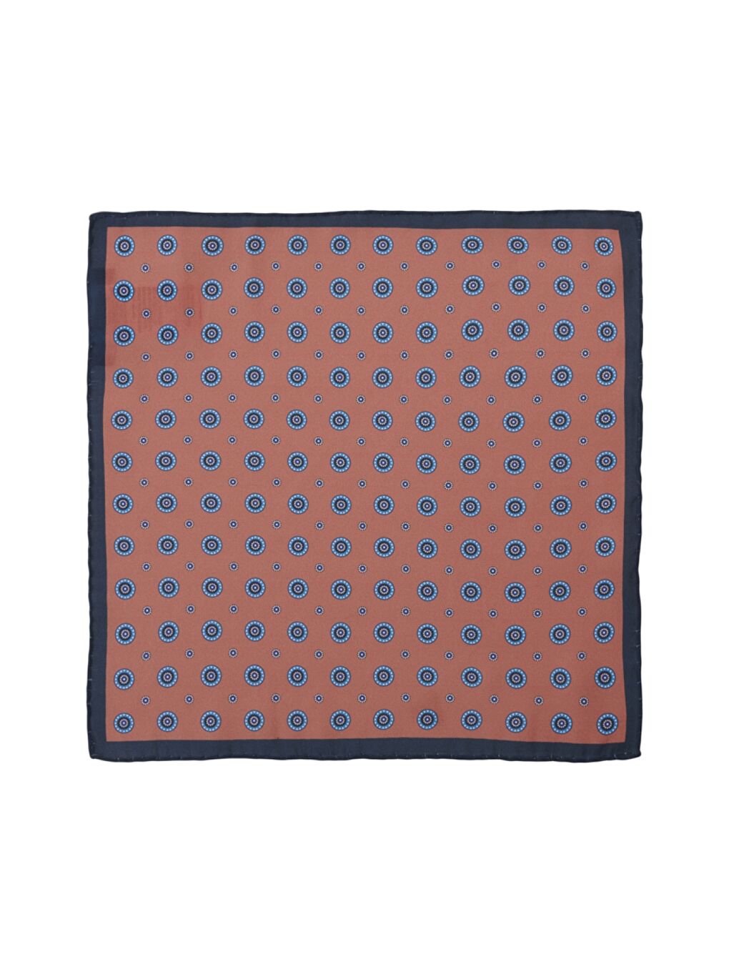 Erkek Kahverengi-Lacivert Desenli Lacivert-Kahve Klasik Mendil