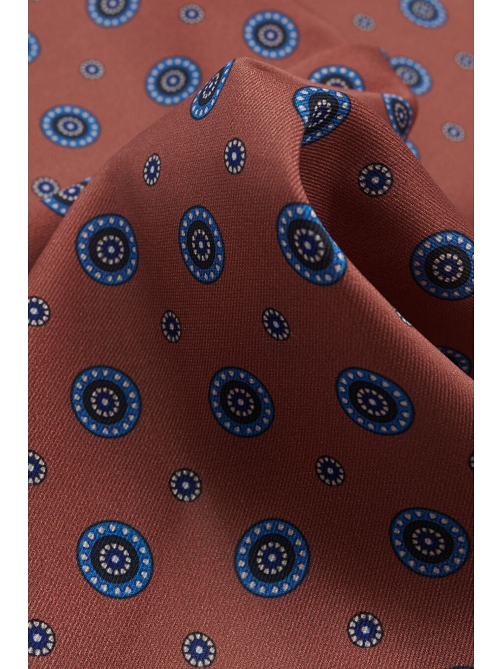 Erkek Kahverengi-Lacivert Desenli Lacivert-Kahve Klasik Mendil-2