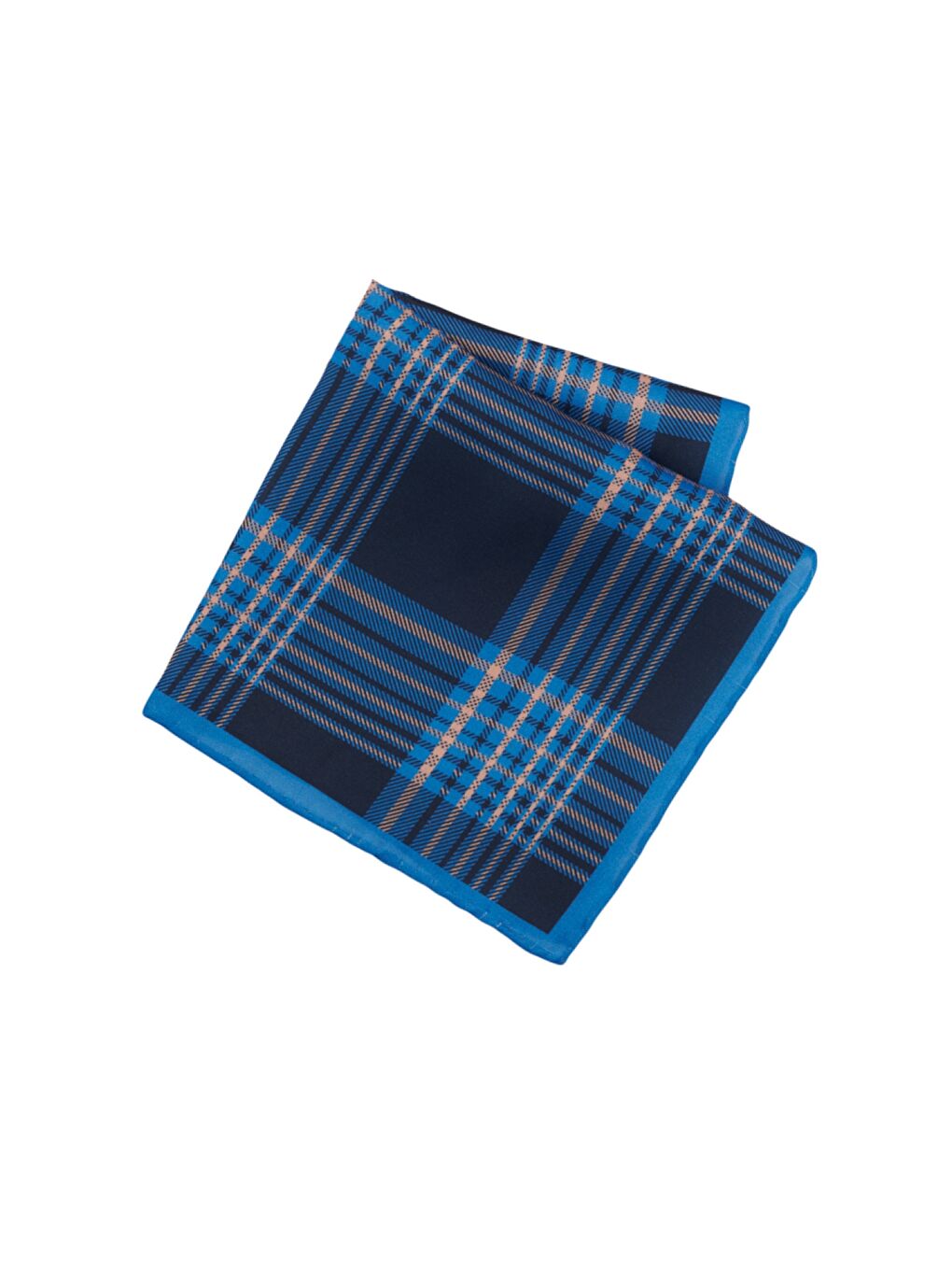 Erkek Lacivert-Mavi Desenli Lacivert-Mavi Klasik Mendil-1