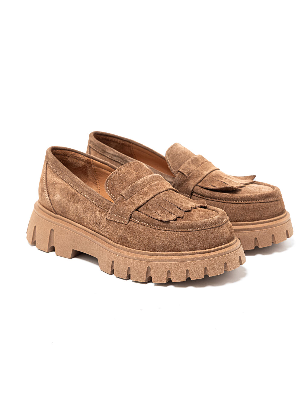 Kahverengi Kadın Oxford ( Klasik) RC-25K-001-210 Taba Süet-2