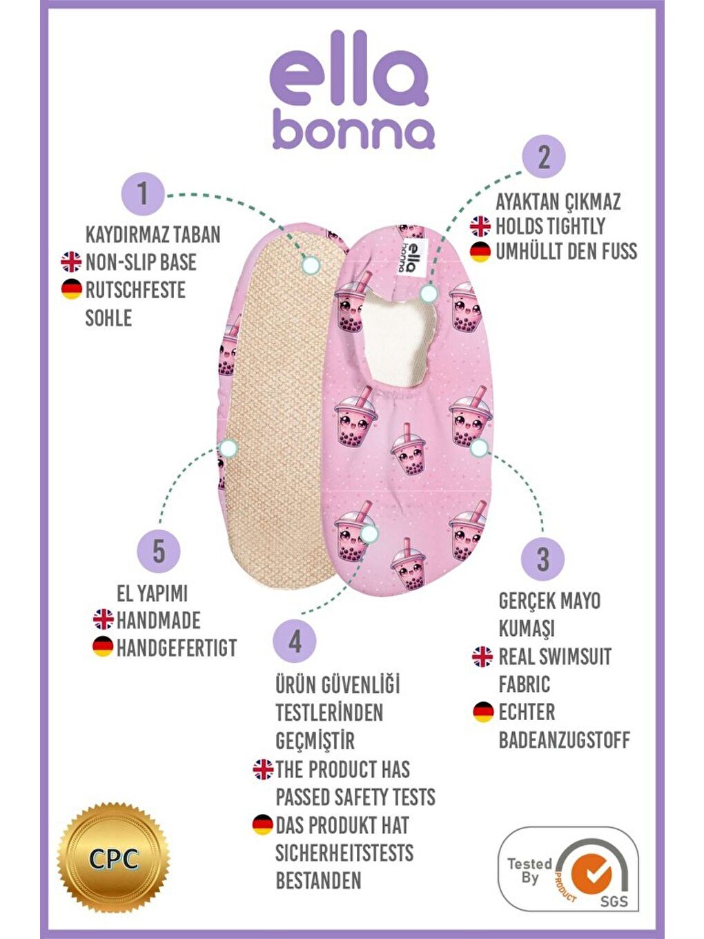 Pembe Kaydırmaz Taban, Unisex Bebek, Çocuk Deniz Ayakkabısı, Havuz Patiği, Dinozor-2