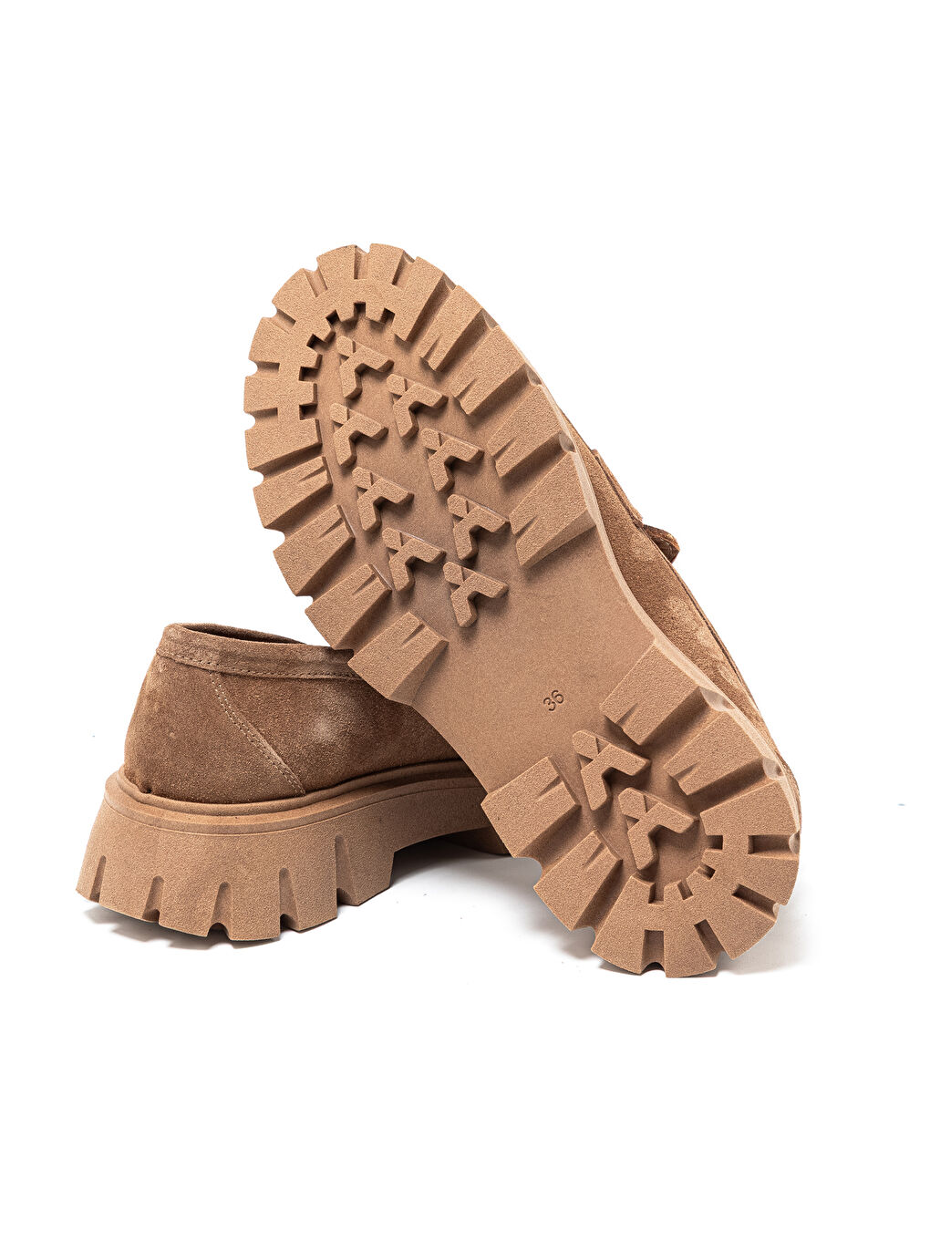 Kahverengi Kadın Oxford ( Klasik) RC-25K-001-210 Taba Süet-4