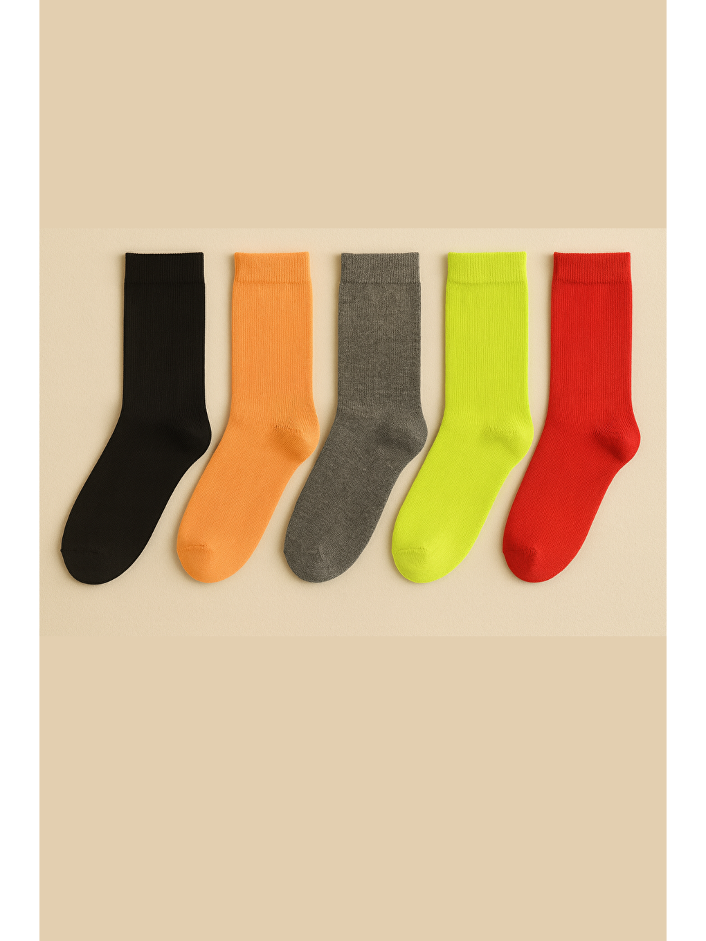 Kadın Sürpriz 5'Li Soket Çorap Seti – Karışık Renk & Desen-1