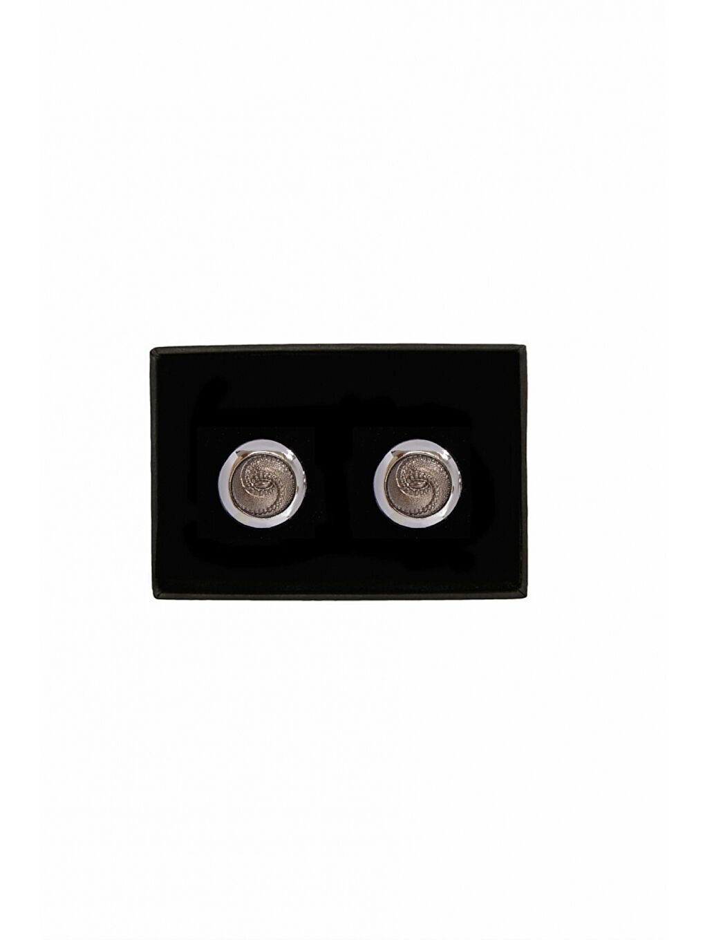 Erkek Gri Siyah Kol Düğmesi