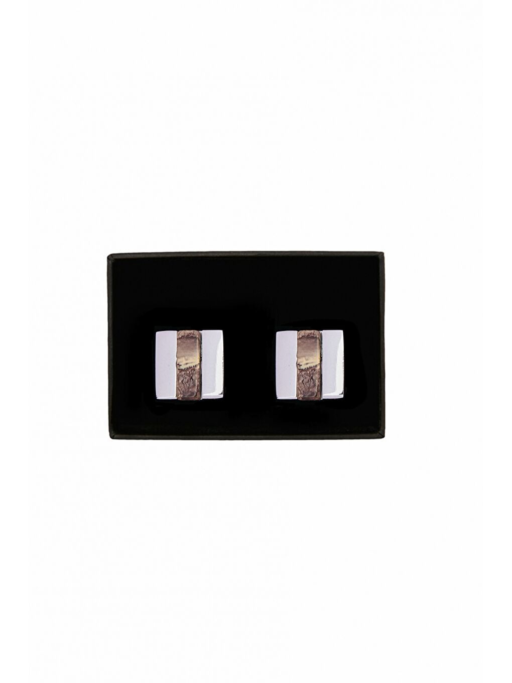 Erkek Gri Siyah Kol Düğmesi